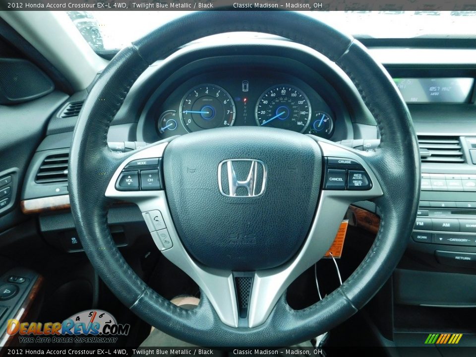 2012 Honda Accord Crosstour EX-L 4WD Twilight Blue Metallic / Black Photo #11
