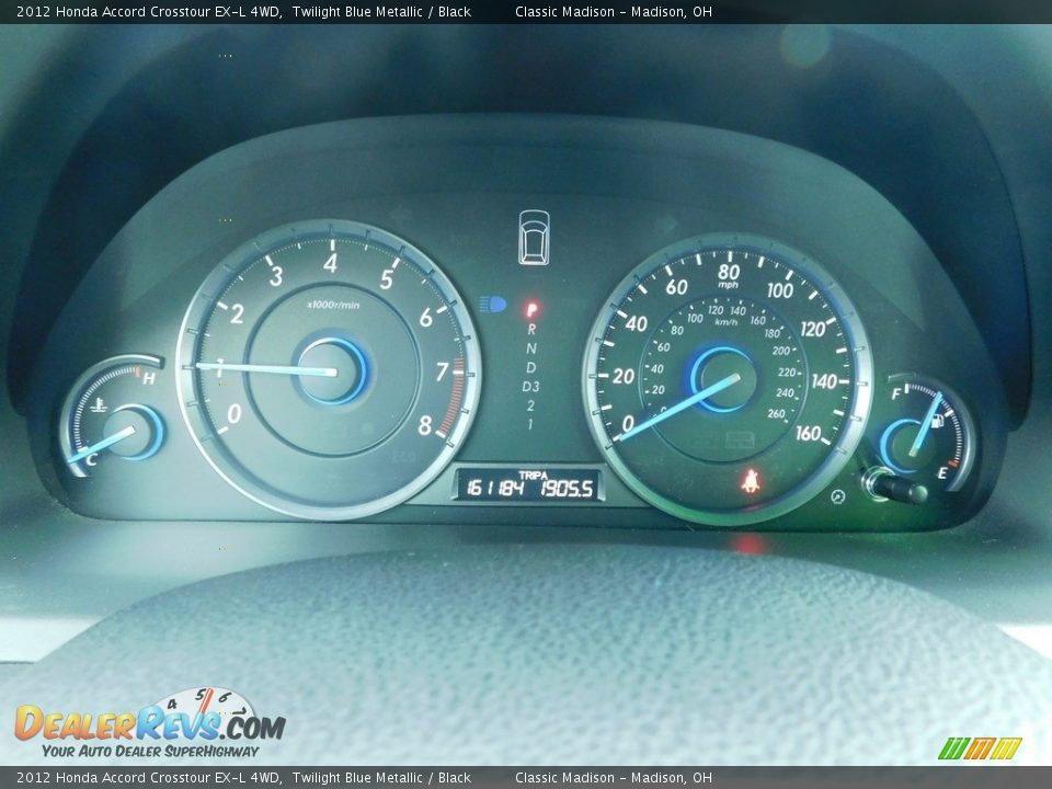 2012 Honda Accord Crosstour EX-L 4WD Twilight Blue Metallic / Black Photo #12