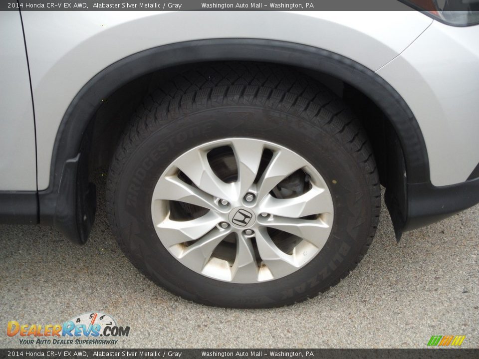 2014 Honda CR-V EX AWD Alabaster Silver Metallic / Gray Photo #4