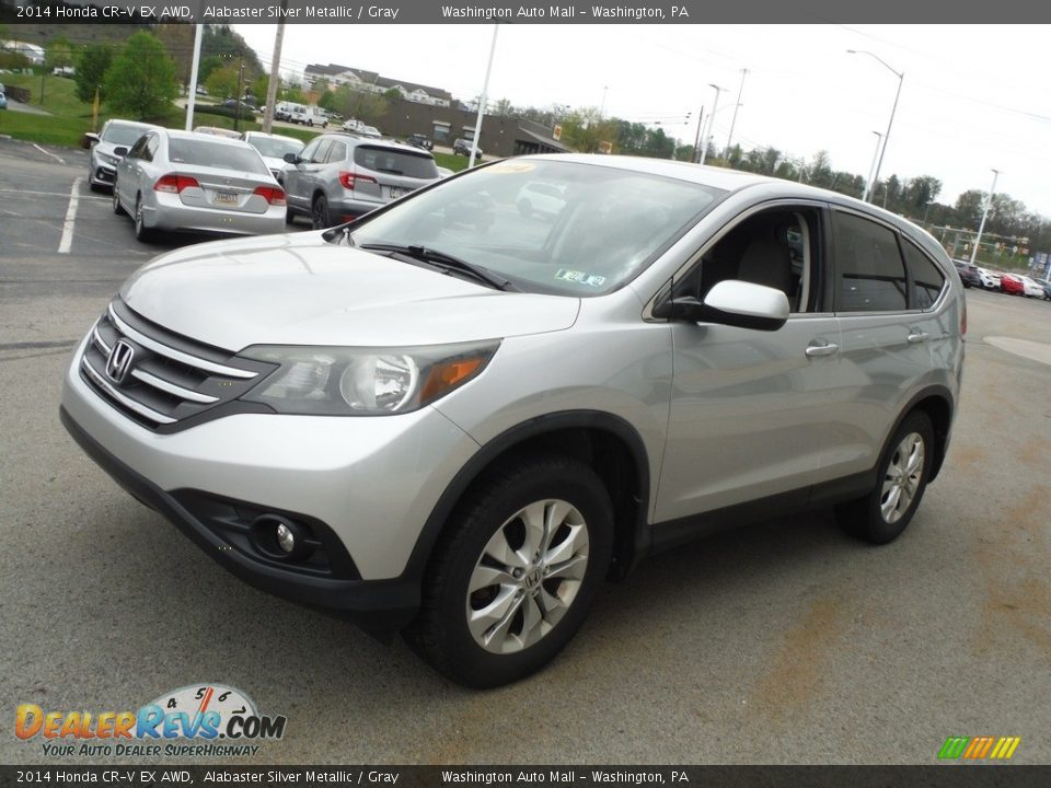 2014 Honda CR-V EX AWD Alabaster Silver Metallic / Gray Photo #6