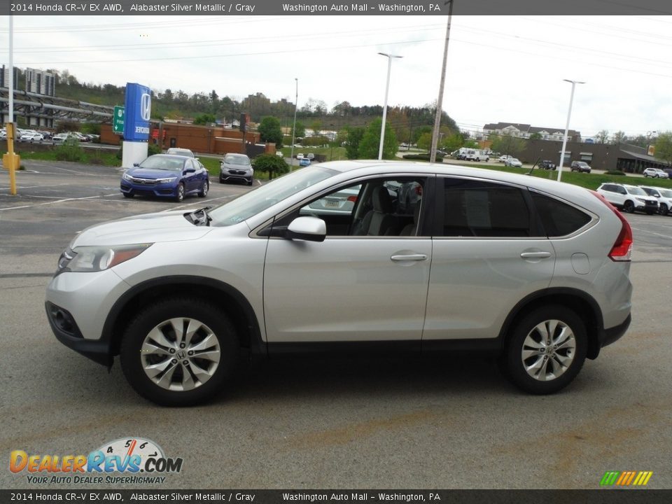 2014 Honda CR-V EX AWD Alabaster Silver Metallic / Gray Photo #7