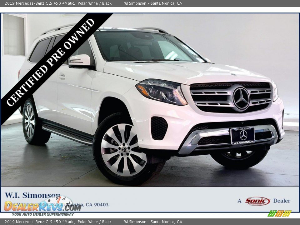 2019 Mercedes-Benz GLS 450 4Matic Polar White / Black Photo #1