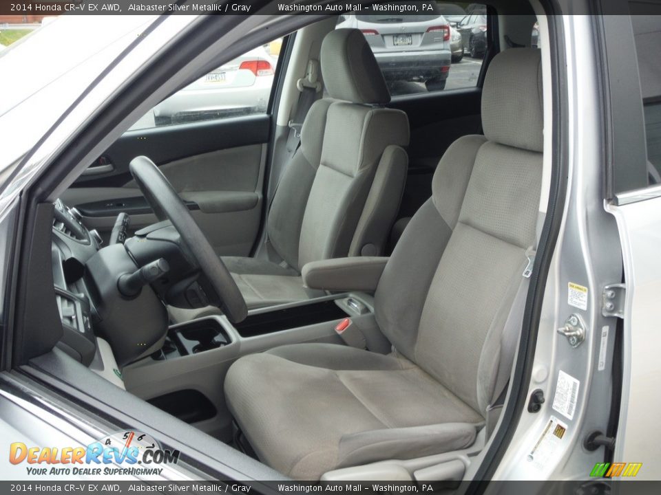 2014 Honda CR-V EX AWD Alabaster Silver Metallic / Gray Photo #15