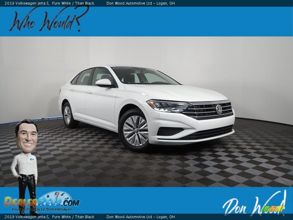 2019 Volkswagen Jetta S Pure White / Titan Black Photo #1