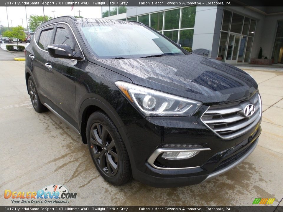 2017 Hyundai Santa Fe Sport 2.0T Ulitimate AWD Twilight Black / Gray Photo #8