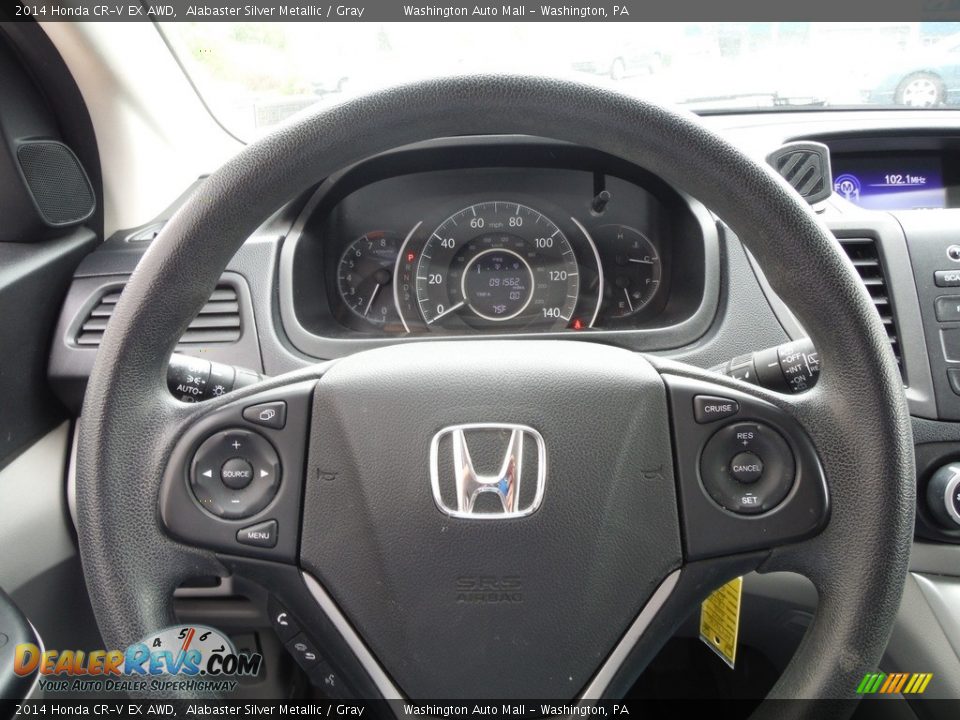 2014 Honda CR-V EX AWD Alabaster Silver Metallic / Gray Photo #22