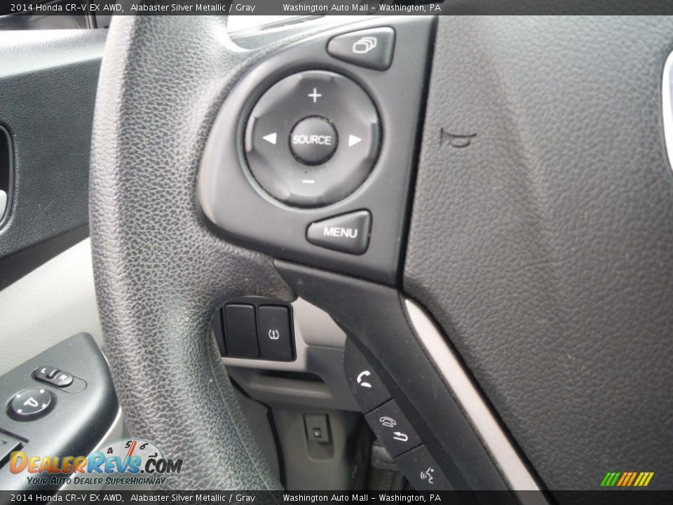2014 Honda CR-V EX AWD Alabaster Silver Metallic / Gray Photo #23