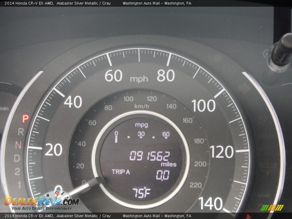 2014 Honda CR-V EX AWD Alabaster Silver Metallic / Gray Photo #30