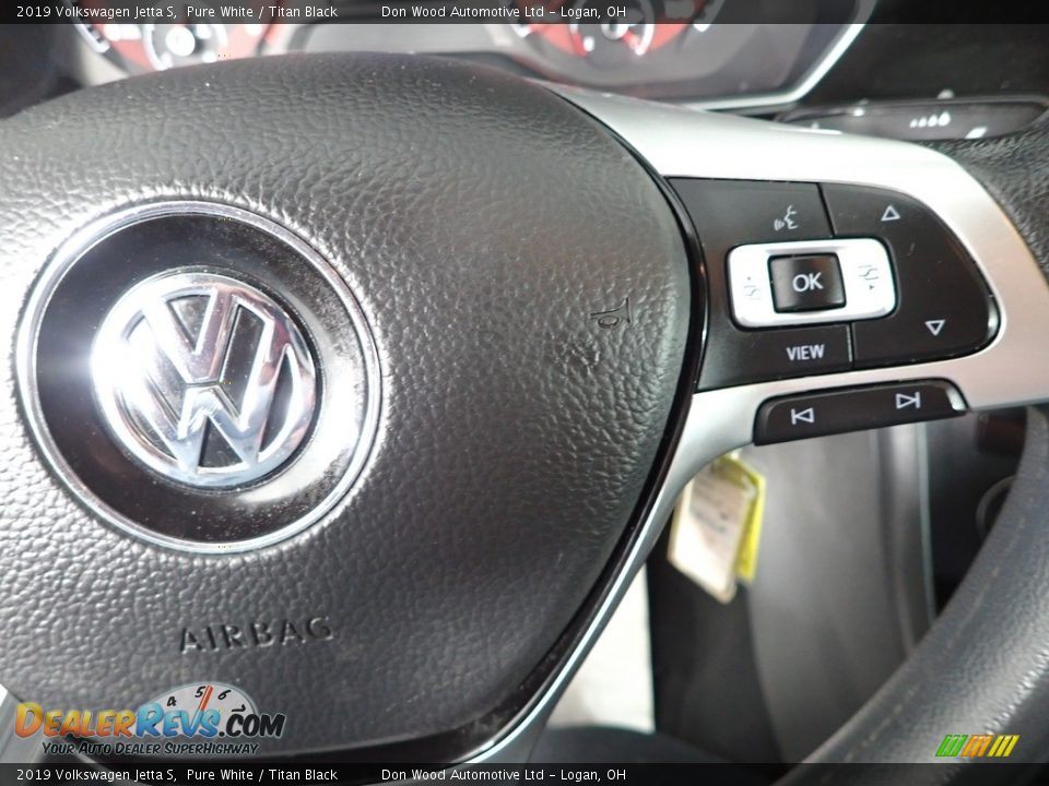 2019 Volkswagen Jetta S Pure White / Titan Black Photo #19