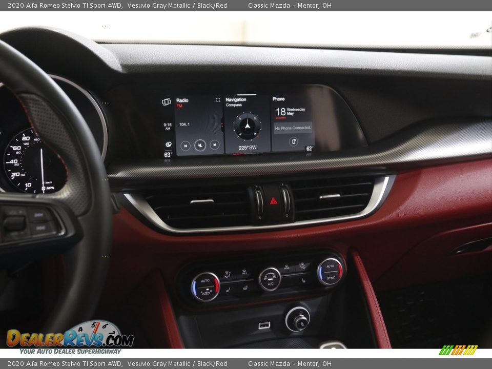 2020 Alfa Romeo Stelvio TI Sport AWD Vesuvio Gray Metallic / Black/Red Photo #9