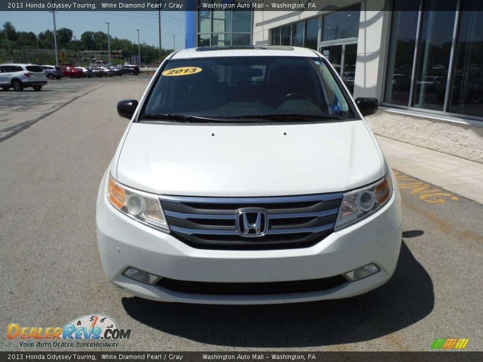 2013 Honda Odyssey Touring White Diamond Pearl / Gray Photo #5