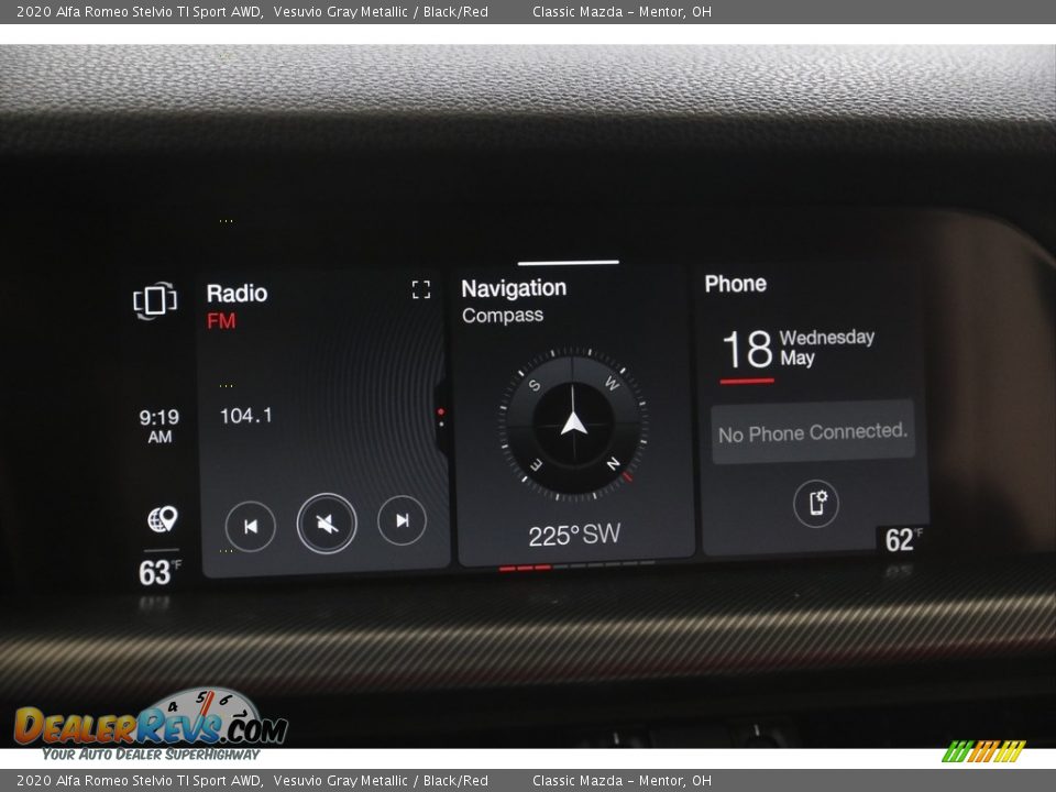 2020 Alfa Romeo Stelvio TI Sport AWD Vesuvio Gray Metallic / Black/Red Photo #10