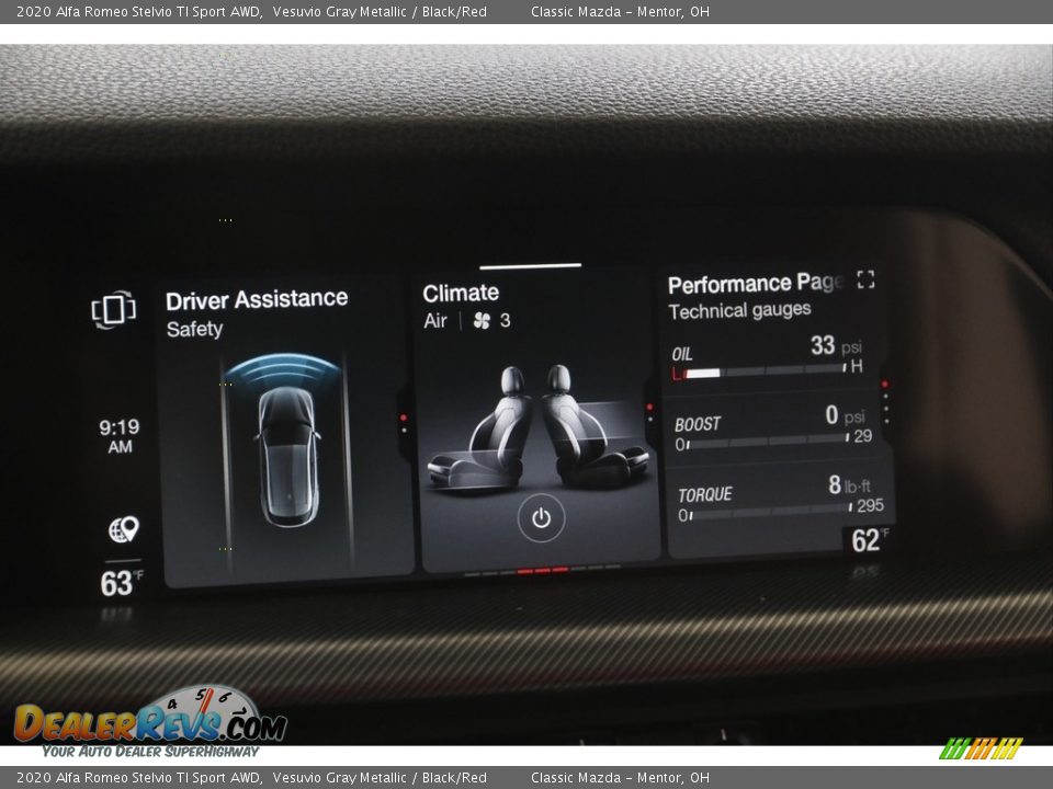 2020 Alfa Romeo Stelvio TI Sport AWD Vesuvio Gray Metallic / Black/Red Photo #11