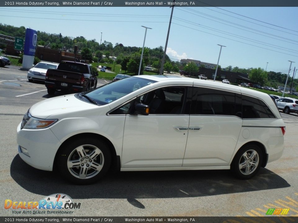 2013 Honda Odyssey Touring White Diamond Pearl / Gray Photo #7