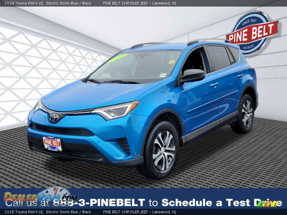 2018 Toyota RAV4 LE Electric Storm Blue / Black Photo #1