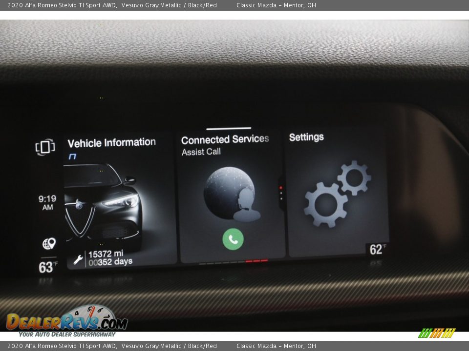 2020 Alfa Romeo Stelvio TI Sport AWD Vesuvio Gray Metallic / Black/Red Photo #12