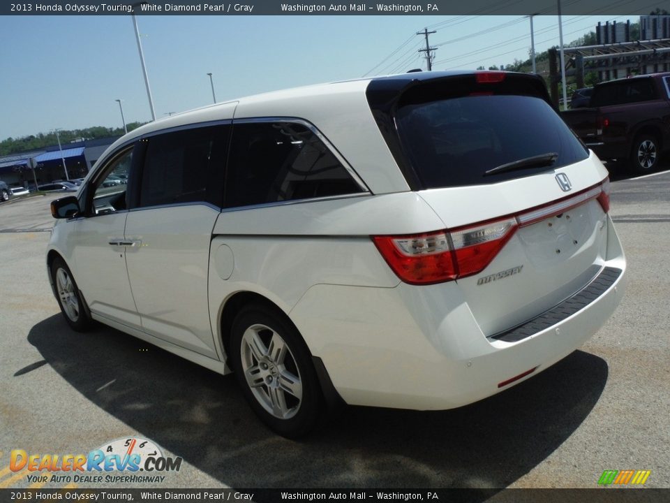 2013 Honda Odyssey Touring White Diamond Pearl / Gray Photo #8