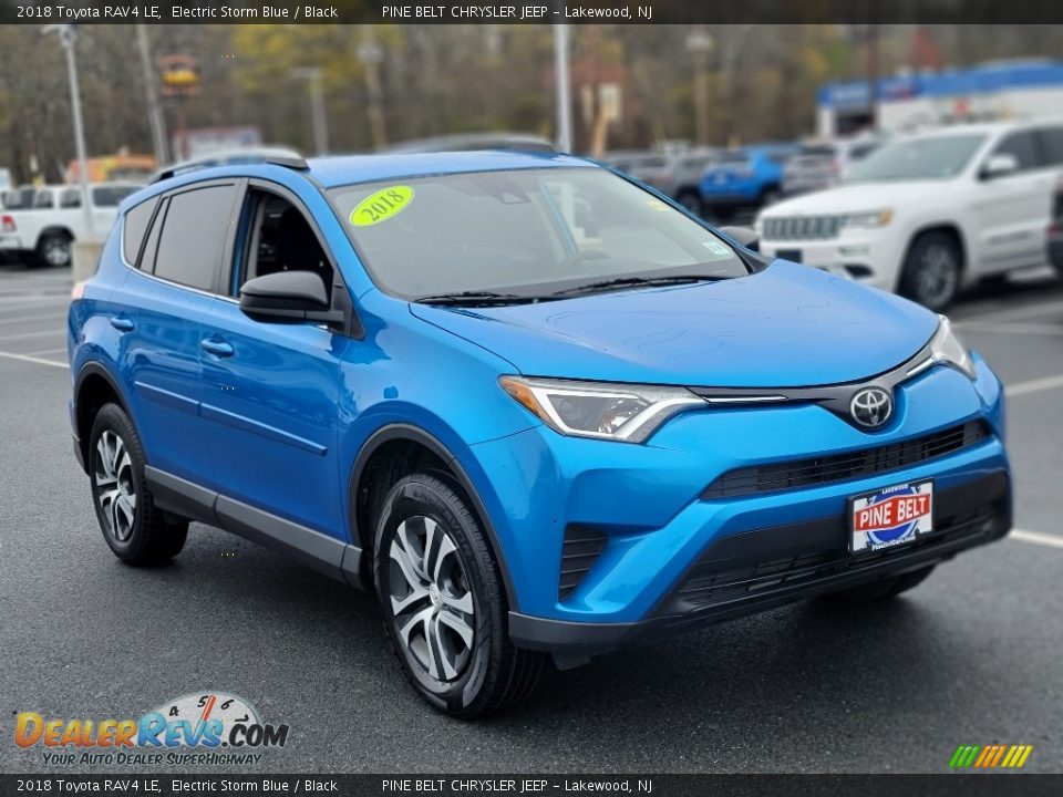 2018 Toyota RAV4 LE Electric Storm Blue / Black Photo #12