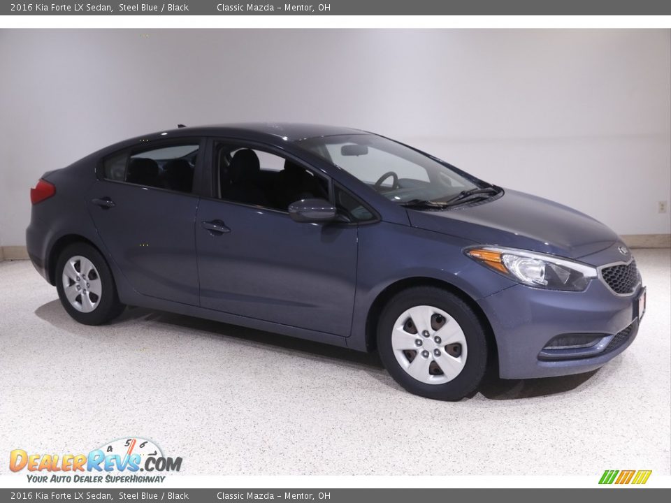 2016 Kia Forte LX Sedan Steel Blue / Black Photo #1