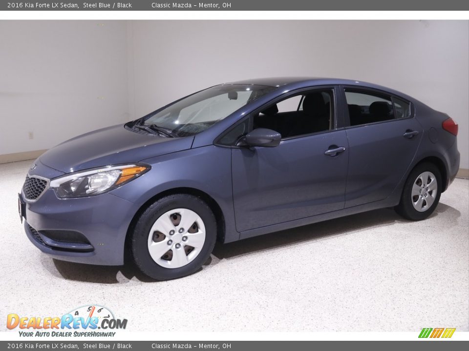 2016 Kia Forte LX Sedan Steel Blue / Black Photo #3