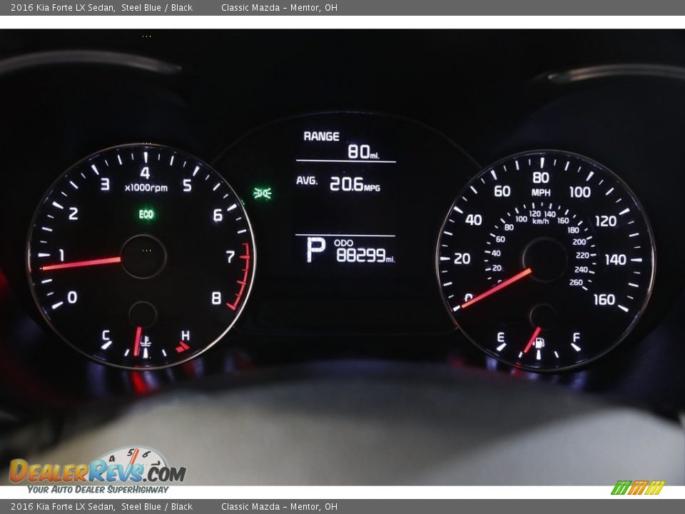 2016 Kia Forte LX Sedan Steel Blue / Black Photo #8