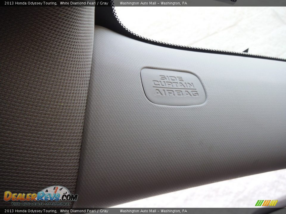 2013 Honda Odyssey Touring White Diamond Pearl / Gray Photo #27
