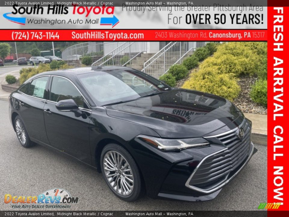 2022 Toyota Avalon Limited Midnight Black Metallic / Cognac Photo #1