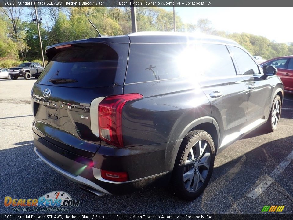 2021 Hyundai Palisade SEL AWD Becketts Black / Black Photo #2