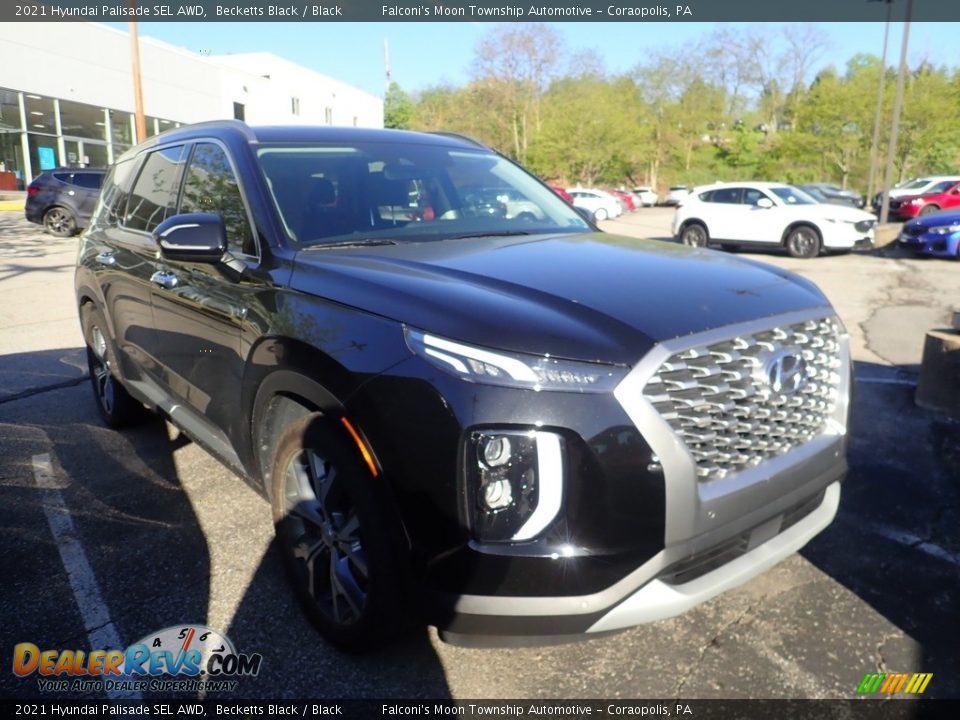 2021 Hyundai Palisade SEL AWD Becketts Black / Black Photo #4