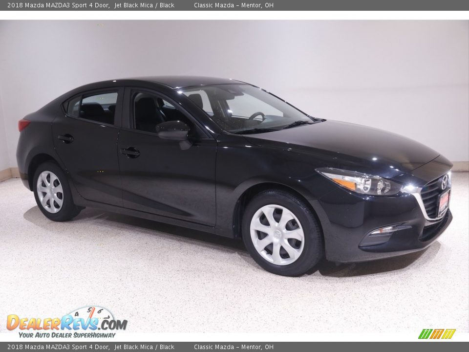 2018 Mazda MAZDA3 Sport 4 Door Jet Black Mica / Black Photo #1