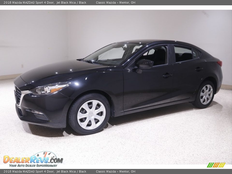 2018 Mazda MAZDA3 Sport 4 Door Jet Black Mica / Black Photo #3