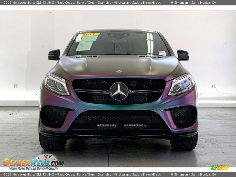 2019 Mercedes-Benz GLE 43 AMG 4Matic Coupe Purple/Green Chameleon Vinyl Wrap / Saddle Brown/Black Photo #2