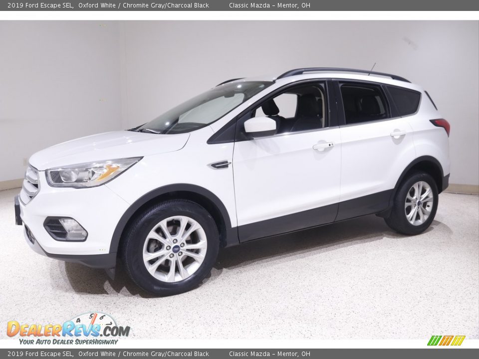2019 Ford Escape SEL Oxford White / Chromite Gray/Charcoal Black Photo #3