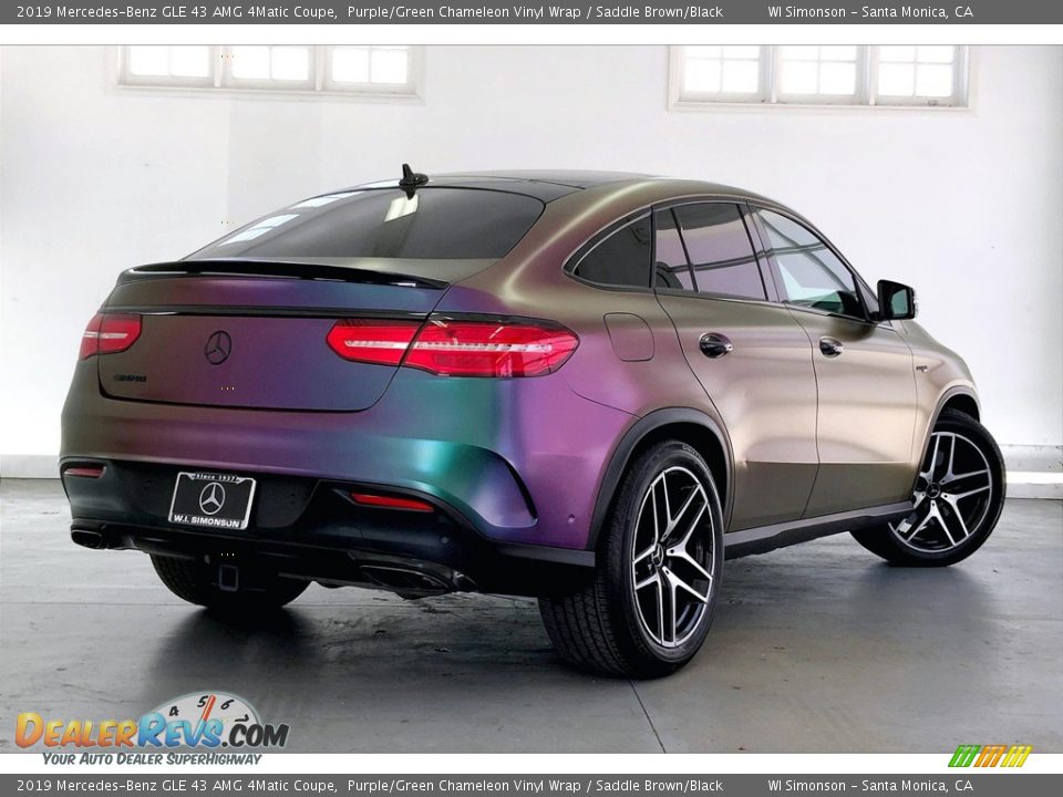 2019 Mercedes-Benz GLE 43 AMG 4Matic Coupe Purple/Green Chameleon Vinyl Wrap / Saddle Brown/Black Photo #13