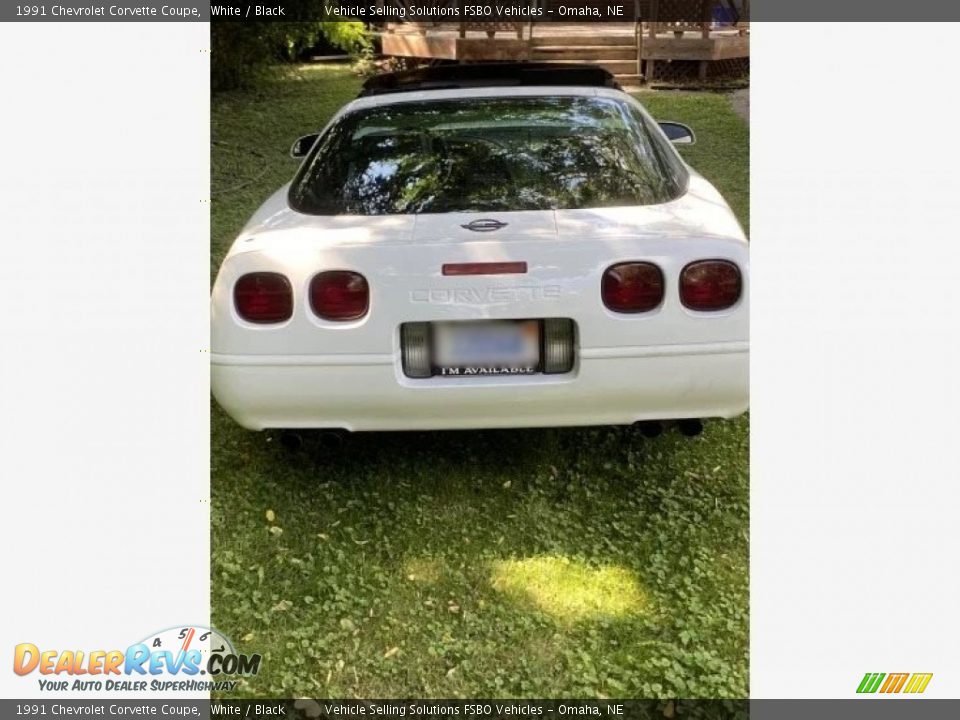 1991 Chevrolet Corvette Coupe White / Black Photo #18