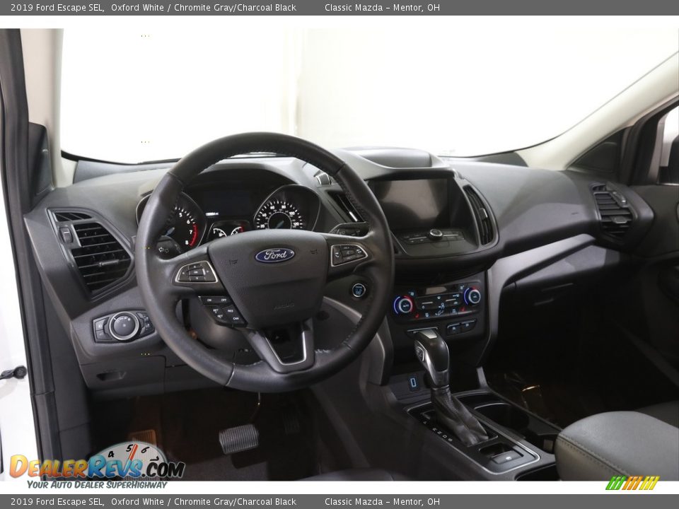 2019 Ford Escape SEL Oxford White / Chromite Gray/Charcoal Black Photo #6