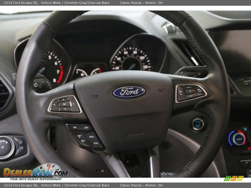2019 Ford Escape SEL Oxford White / Chromite Gray/Charcoal Black Photo #7
