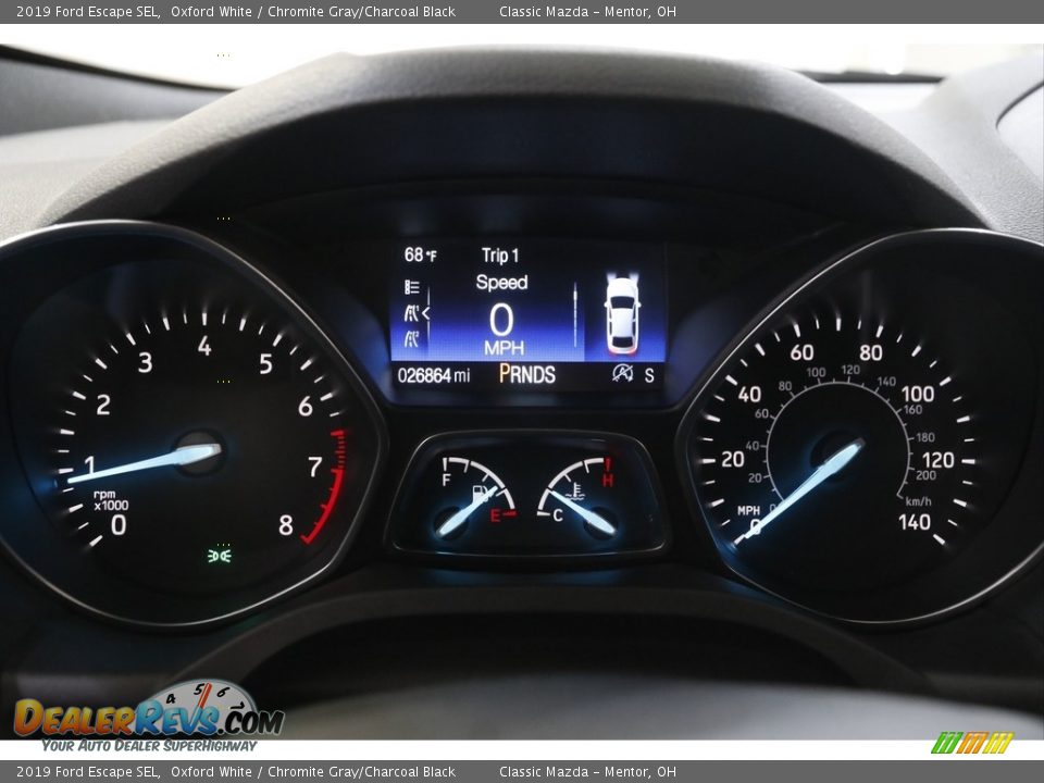 2019 Ford Escape SEL Oxford White / Chromite Gray/Charcoal Black Photo #8