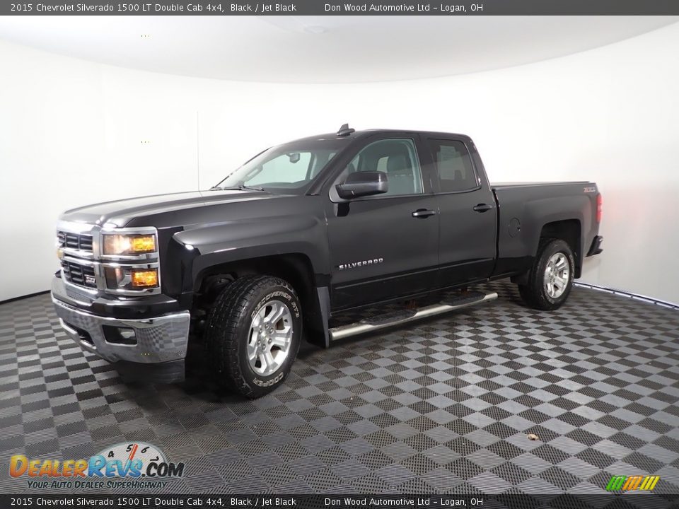 2015 Chevrolet Silverado 1500 LT Double Cab 4x4 Black / Jet Black Photo #7