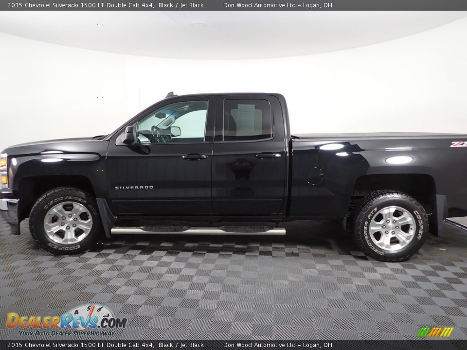 2015 Chevrolet Silverado 1500 LT Double Cab 4x4 Black / Jet Black Photo #8