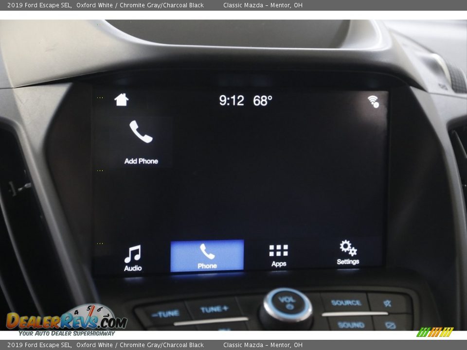 2019 Ford Escape SEL Oxford White / Chromite Gray/Charcoal Black Photo #11