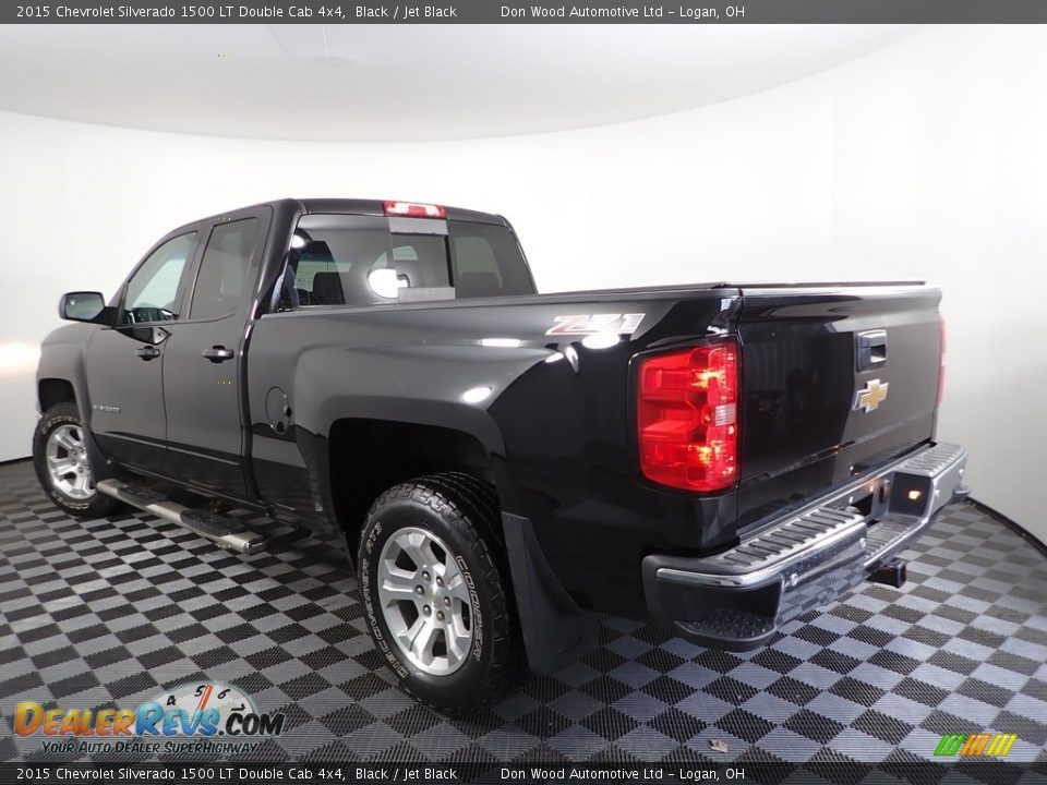 2015 Chevrolet Silverado 1500 LT Double Cab 4x4 Black / Jet Black Photo #9