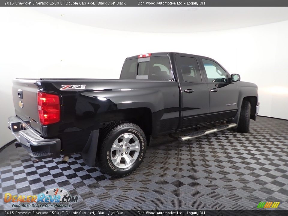 2015 Chevrolet Silverado 1500 LT Double Cab 4x4 Black / Jet Black Photo #13