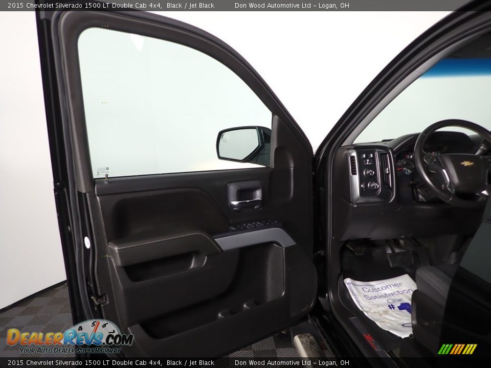 2015 Chevrolet Silverado 1500 LT Double Cab 4x4 Black / Jet Black Photo #14
