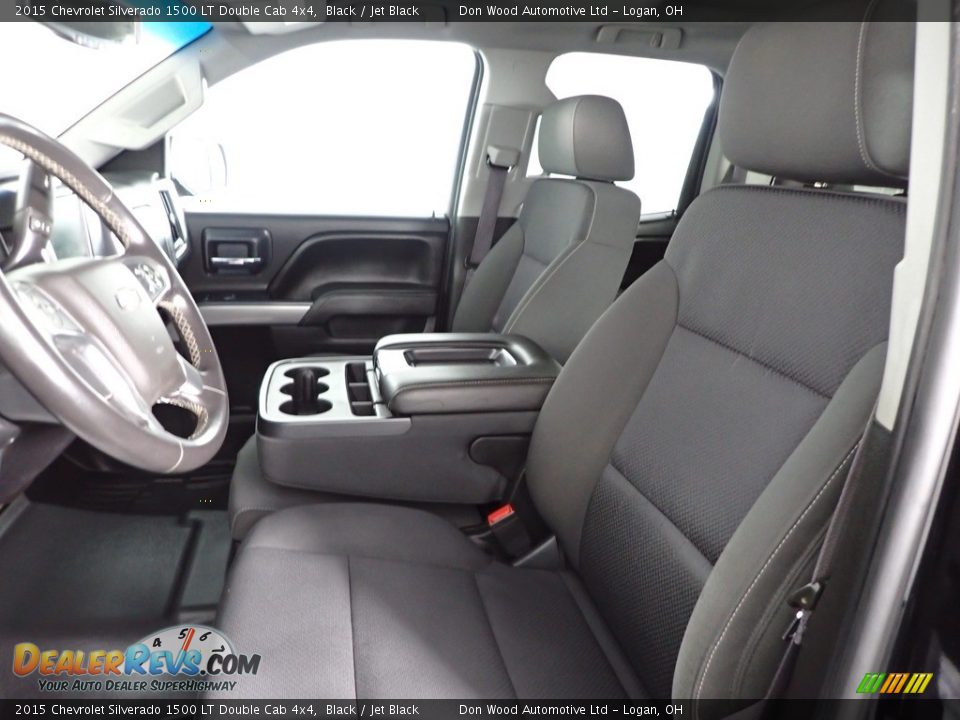 2015 Chevrolet Silverado 1500 LT Double Cab 4x4 Black / Jet Black Photo #17