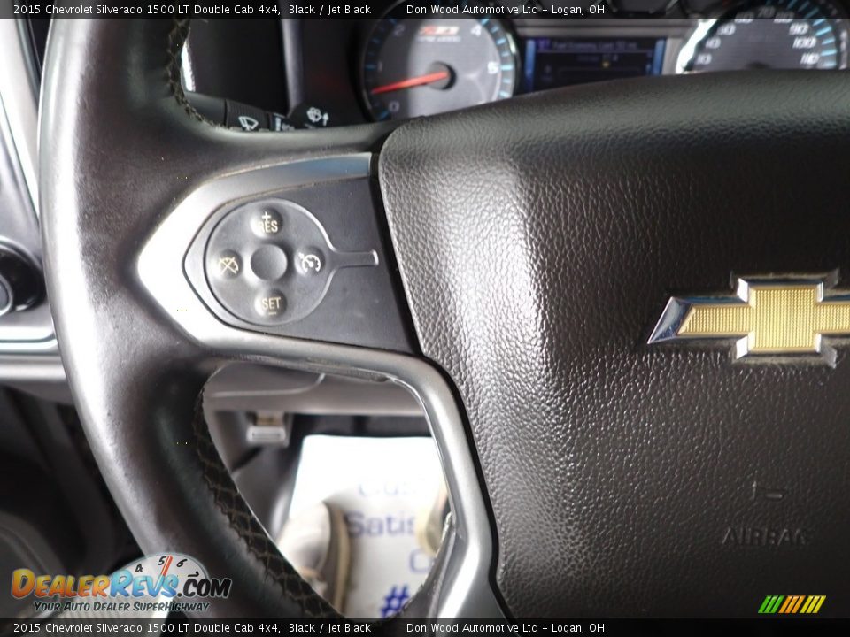 2015 Chevrolet Silverado 1500 LT Double Cab 4x4 Black / Jet Black Photo #19