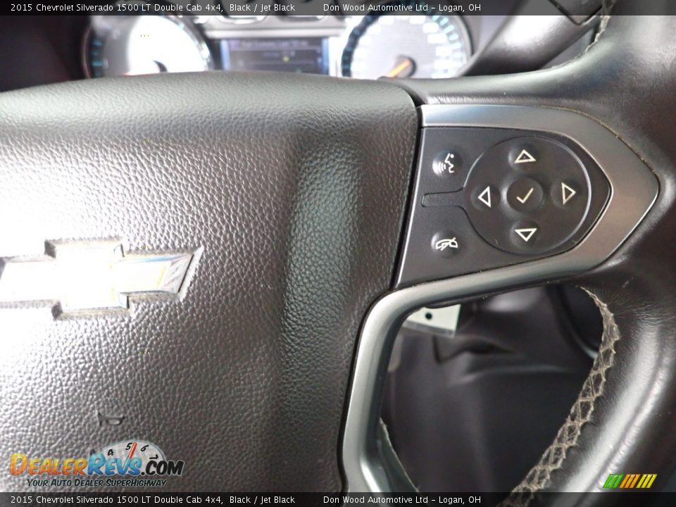 2015 Chevrolet Silverado 1500 LT Double Cab 4x4 Black / Jet Black Photo #20