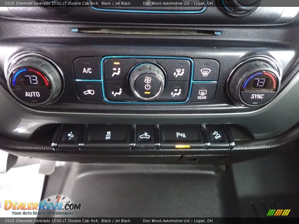2015 Chevrolet Silverado 1500 LT Double Cab 4x4 Black / Jet Black Photo #23