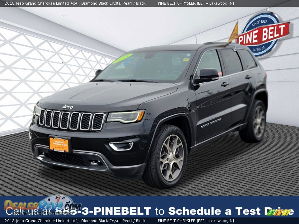 2018 Jeep Grand Cherokee Limited 4x4 Diamond Black Crystal Pearl / Black Photo #1