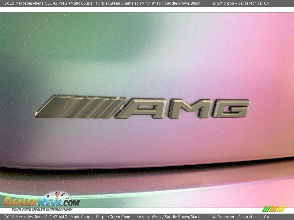 2019 Mercedes-Benz GLE 43 AMG 4Matic Coupe Purple/Green Chameleon Vinyl Wrap / Saddle Brown/Black Photo #31